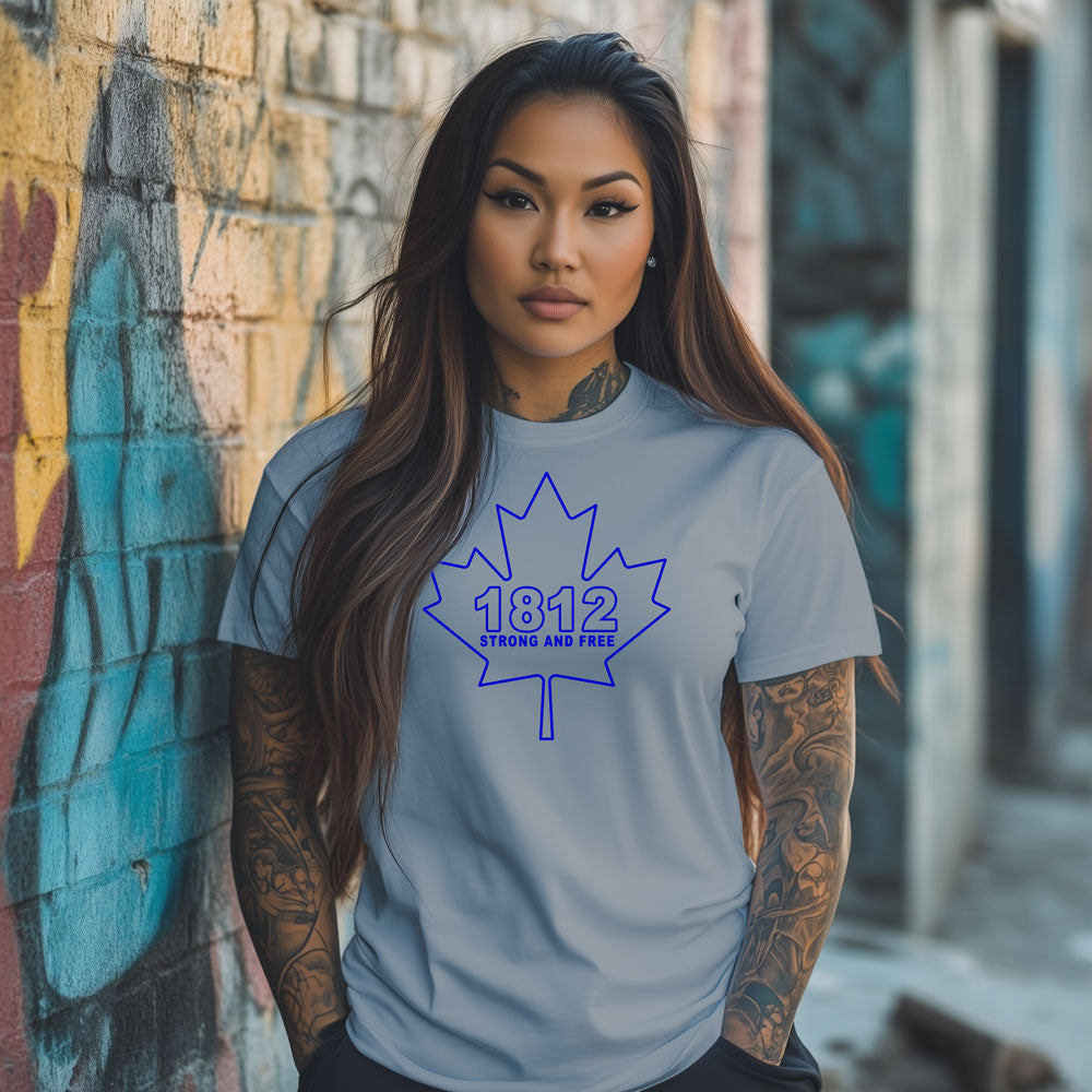 Blue Stencil Shirt – Strong and Free Canada Tee