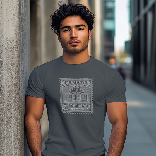 Sorry Not Sorry – Square Stamp Tee (Grey)